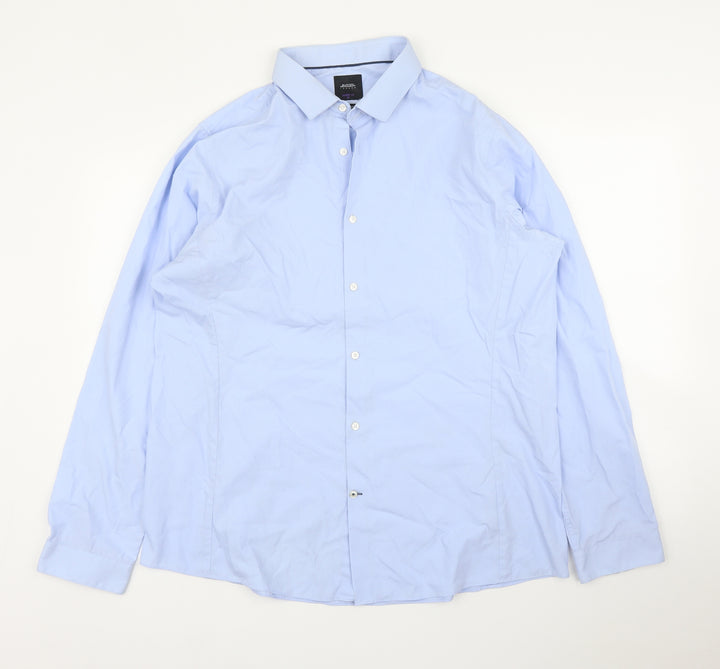 Burton Mens Blue Button-Up Size XL