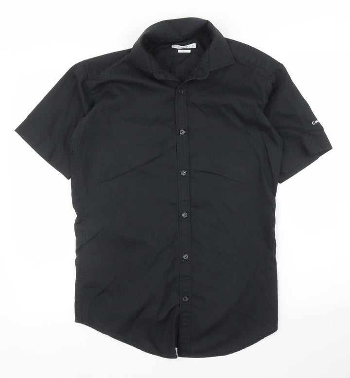 Kustom Kit Mens Black Button-Up Size 14