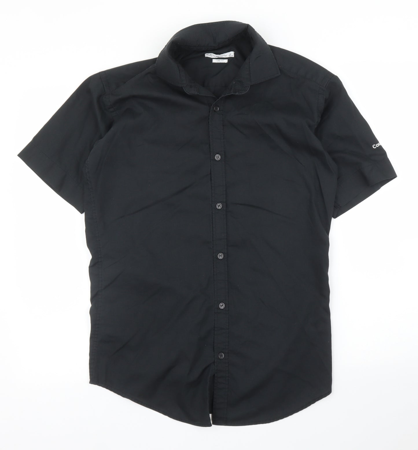 Kustom Kit Mens Black    Button-Up Size 14