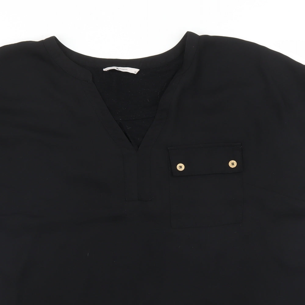 TU Womens Black   Basic Blouse Size 20