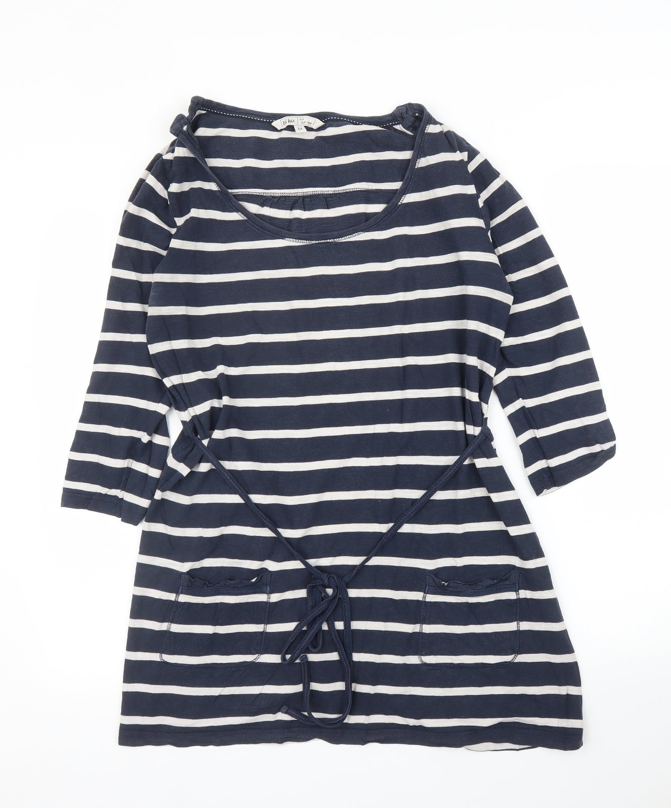 Fat Face Womens Blue Striped  Tunic T-Shirt Size 16
