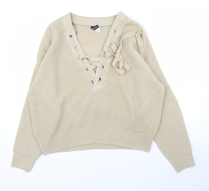 H&M Womens Beige   Pullover Jumper Size S
