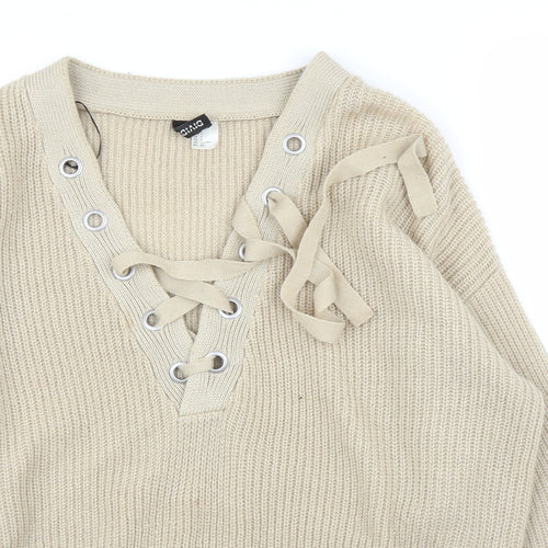 H&M Womens Beige   Pullover Jumper Size S