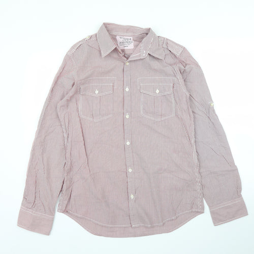 NEXT Mens Purple Striped   Button-Up Size M