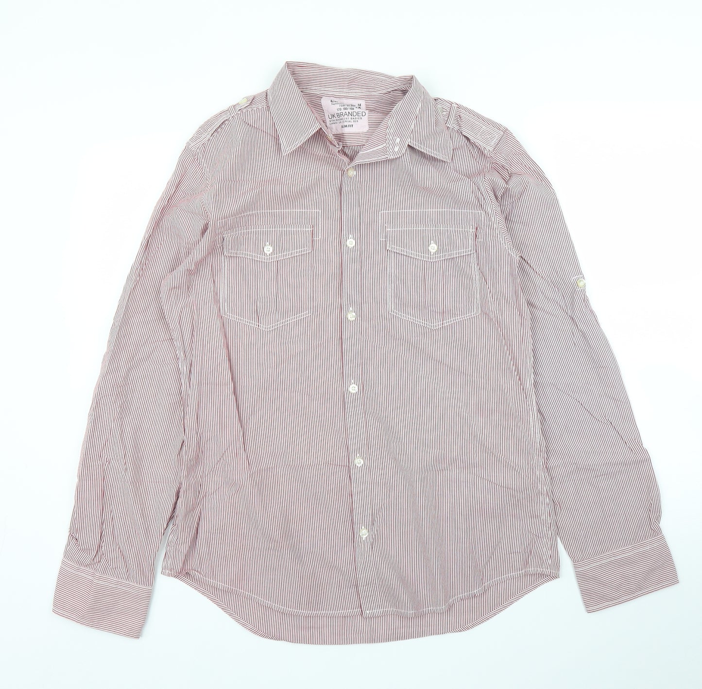 NEXT Mens Purple Striped   Button-Up Size M