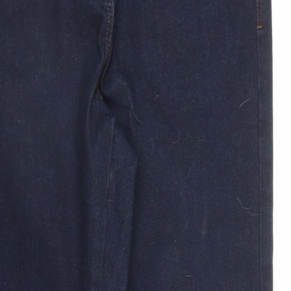 M&Co Womens Black  Denim Straight Jeans Size 10 L28 in