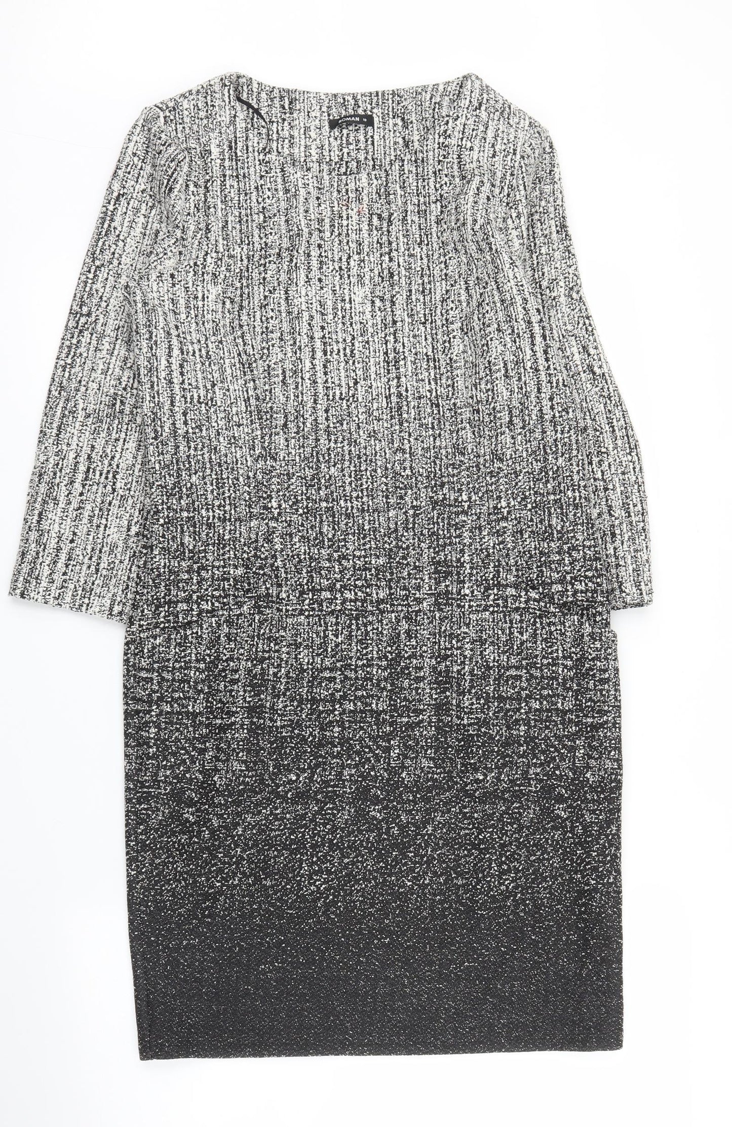 Roman Womens Grey   Shift  Size 10