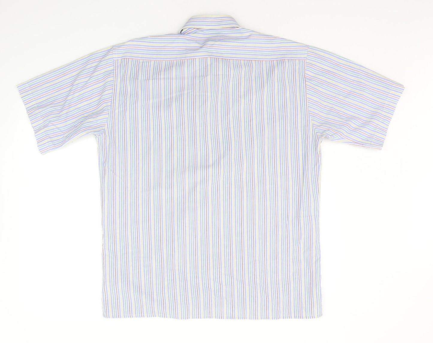 Marks and Spencer Mens Blue Striped   Button-Up Size 16