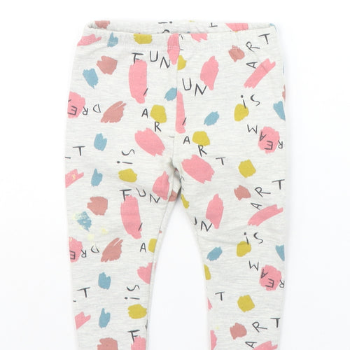 Zara Baby Grey Geometric  Jogger Trousers Size 12 Months