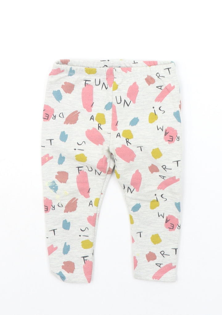 Zara Baby Grey Geometric  Jogger Trousers Size 12 Months