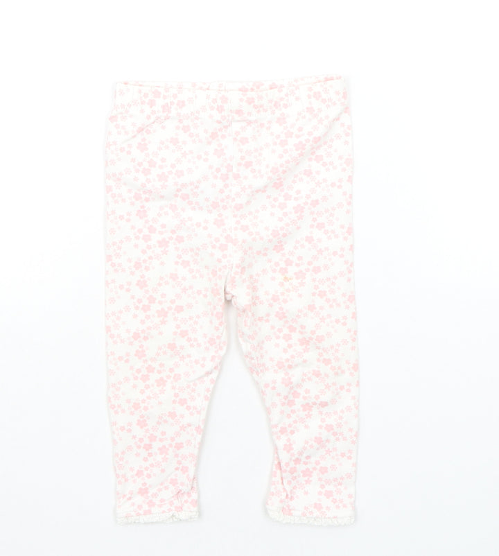 George Baby White Flecked  Jogger Trousers Size 9-12 Months