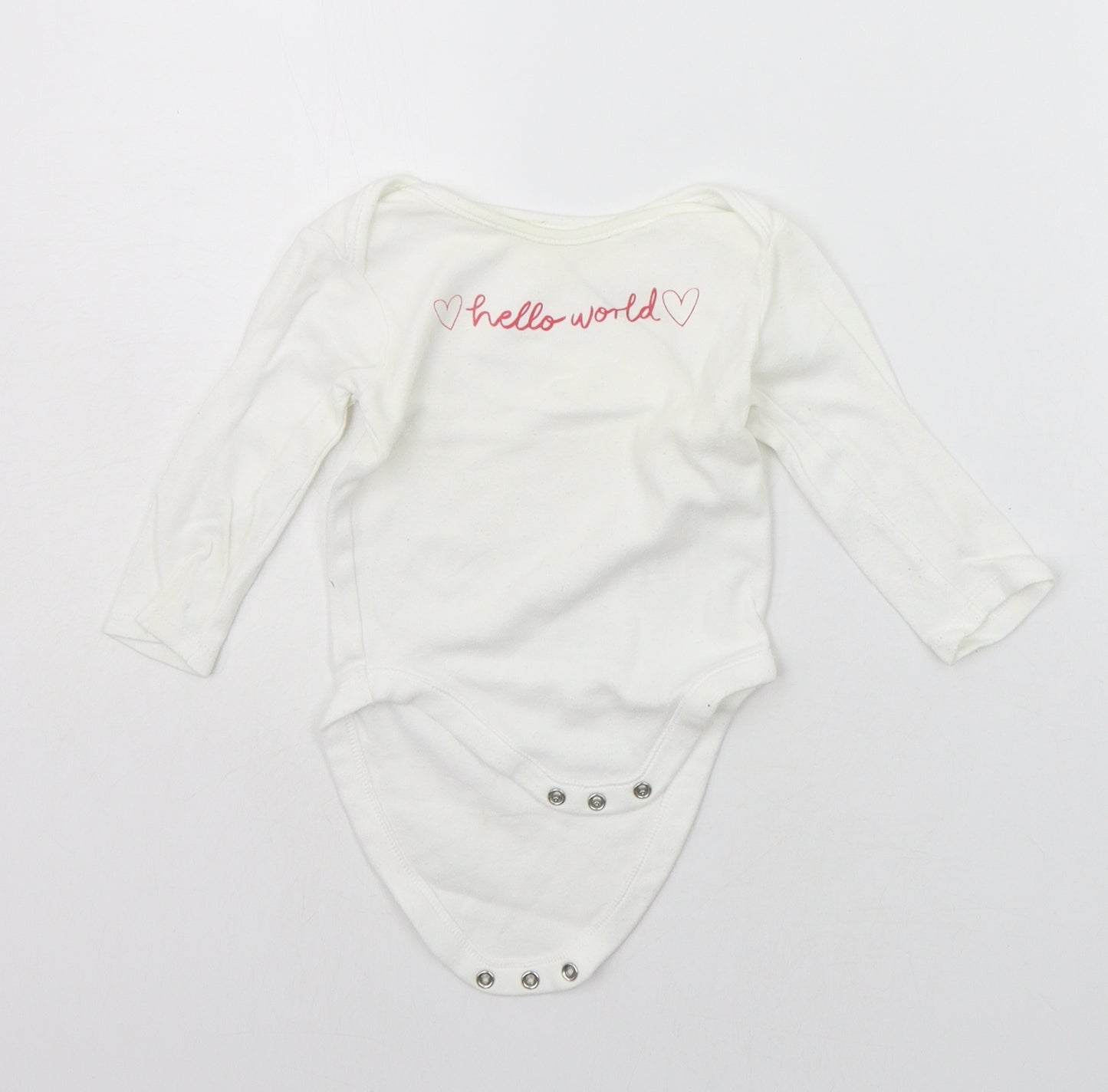 George Baby White   Babygrow One-Piece Size 9-12 Months