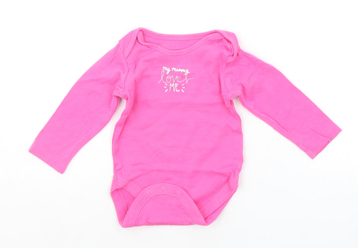 George Baby Pink Babygrow One-Piece Size 9-12 Months