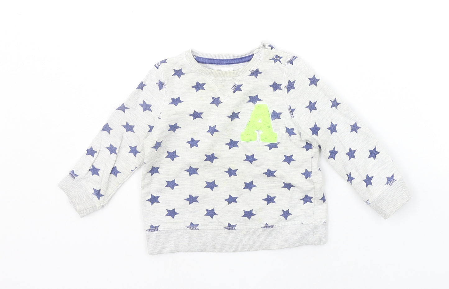 pep&CO Baby Grey Geometric  Pullover Jumper Size 18-24 Months