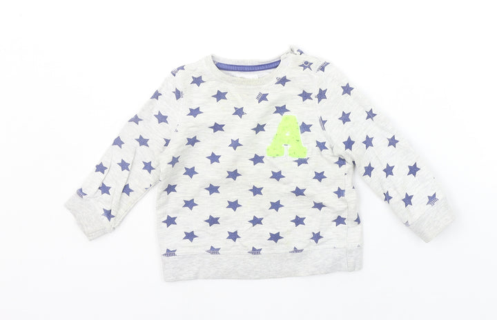 pep&CO Baby Grey Geometric  Pullover Jumper Size 18-24 Months