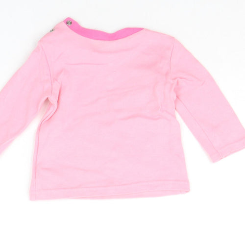 Cutey Pie Baby Pink   Basic T-Shirt Size 12-18 Months  - Butterfly