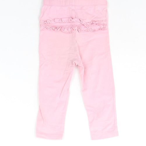 George Baby Pink Ikat  Jogger Trousers Size 12-18 Months