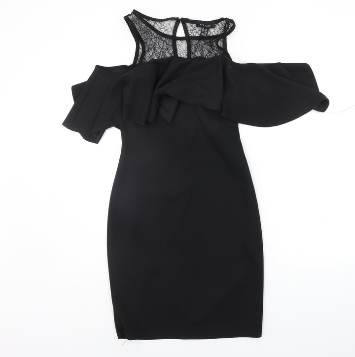 New Look Womens Black A-Line Size 10