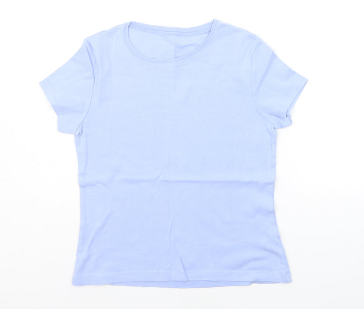 Cherokee Womens Blue Basic T-Shirt Size 12