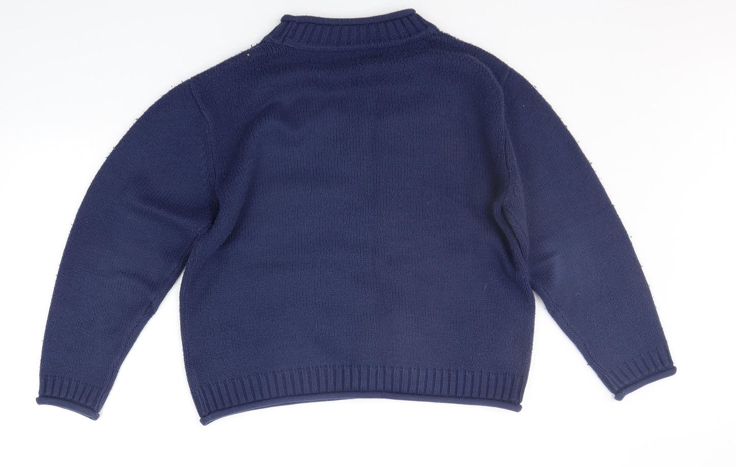 natural territory Womens Blue Floral  Pullover Jumper Size M
