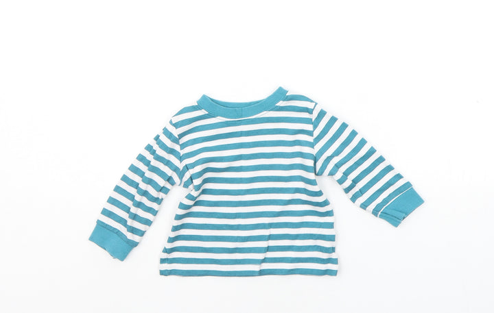 George Baby Blue Striped  Basic T-Shirt Size 3-6 Months
