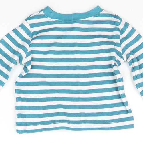 George Baby Blue Striped  Basic T-Shirt Size 3-6 Months