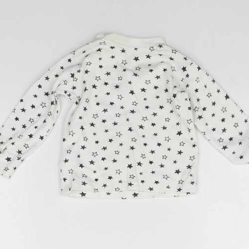 George Baby White Geometric  Basic T-Shirt Size 3-6 Months  - Stars