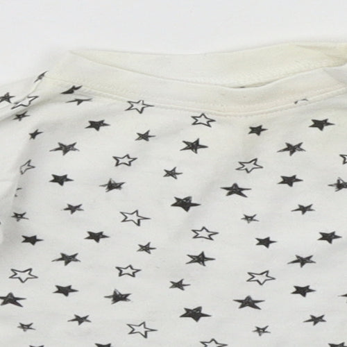 George Baby White Geometric  Basic T-Shirt Size 3-6 Months  - Stars