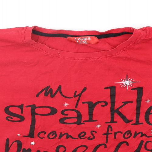 Preworn Womens Red   Basic T-Shirt Size L