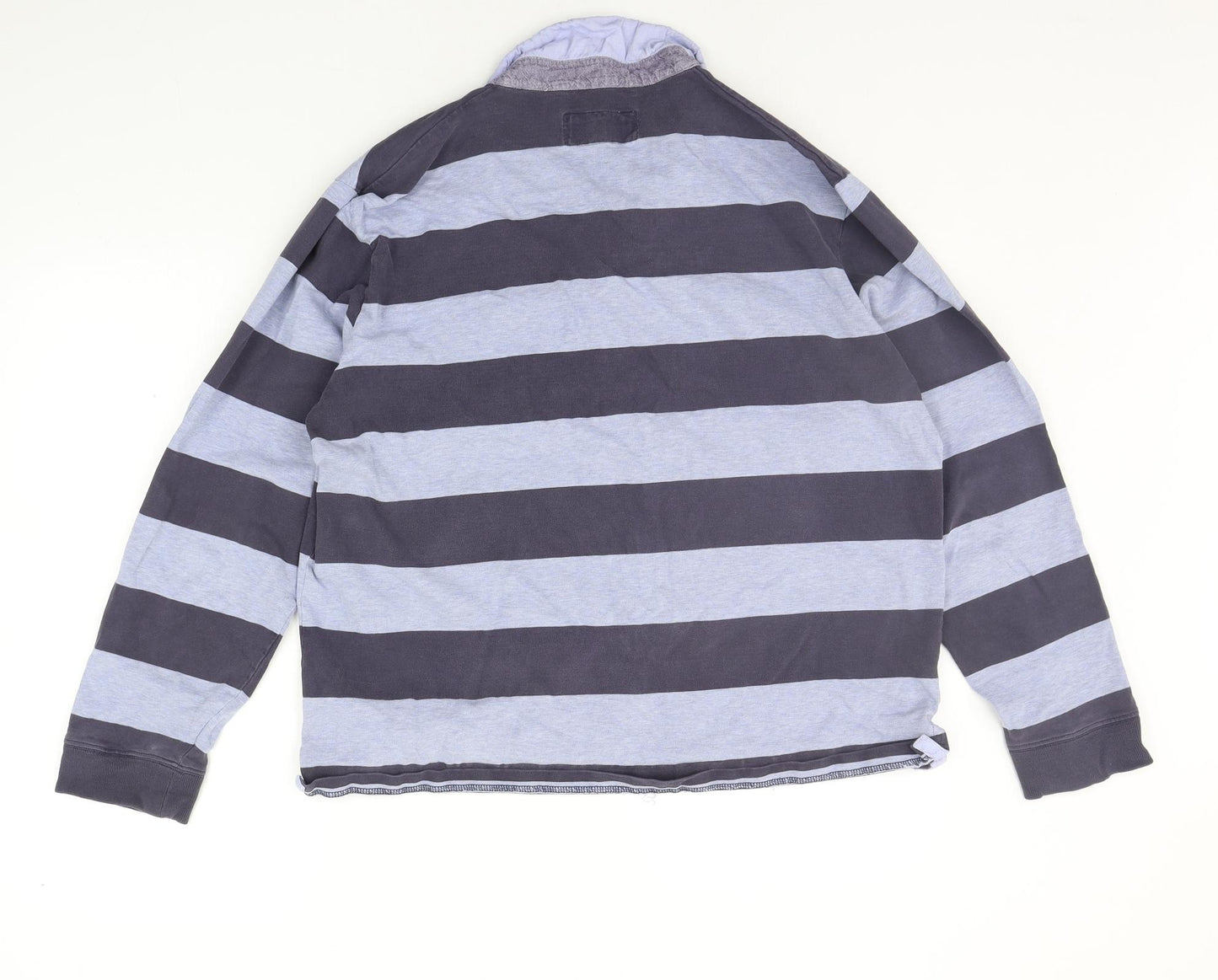 Marks and Spencer Mens Blue Striped  Pullover Jumper Size L