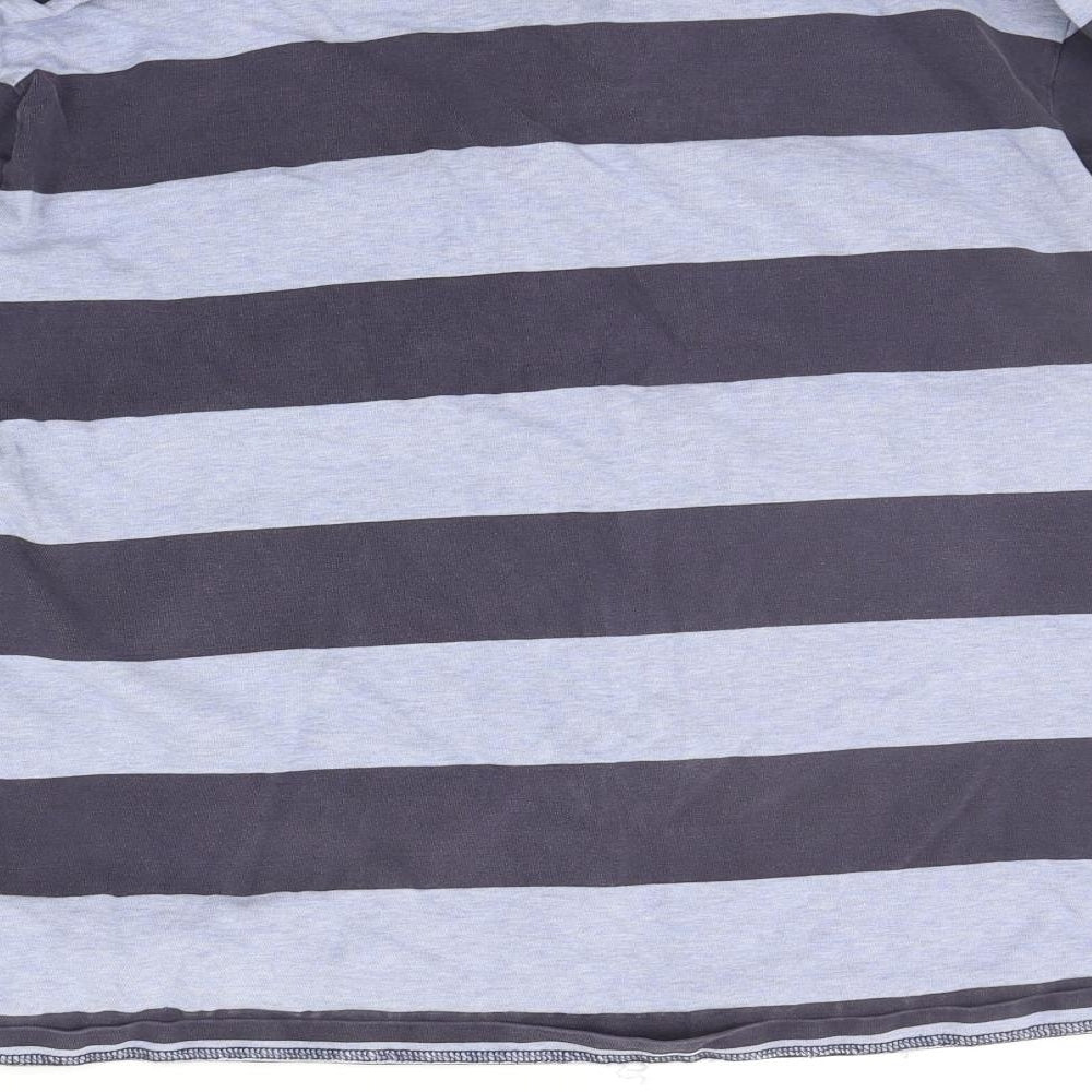 Marks and Spencer Mens Blue Striped  Pullover Jumper Size L