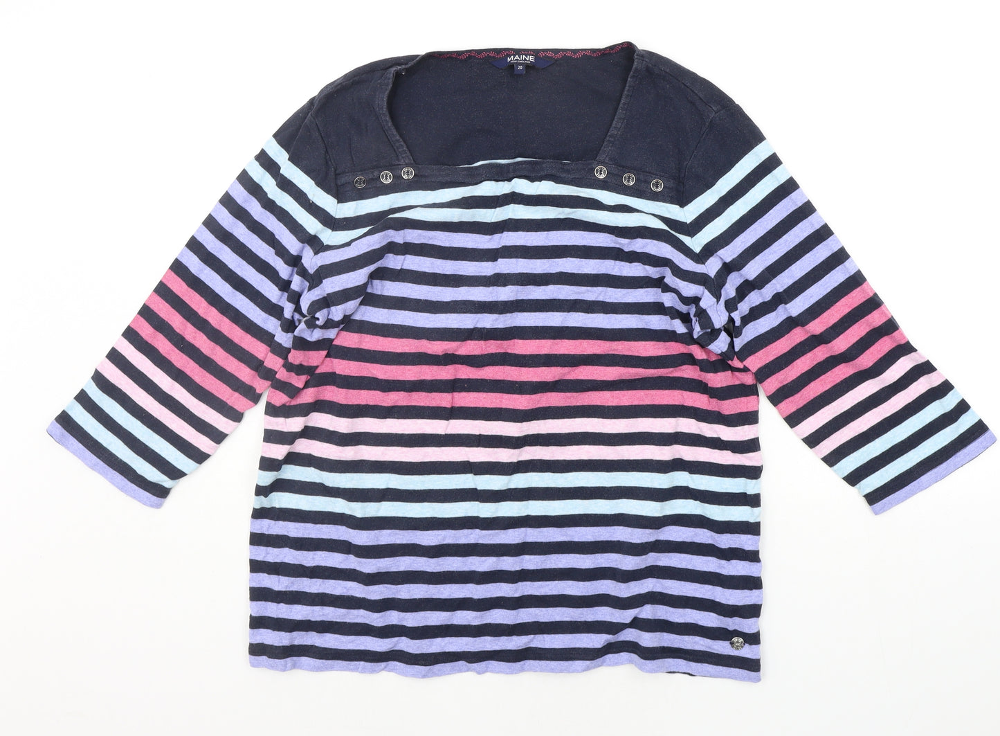 Debenhams Womens Multicoloured Striped  Pullover Jumper Size 20