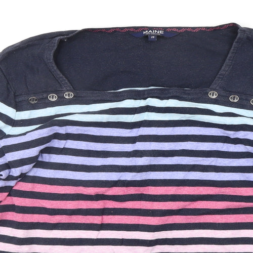 Debenhams Womens Multicoloured Striped  Pullover Jumper Size 20