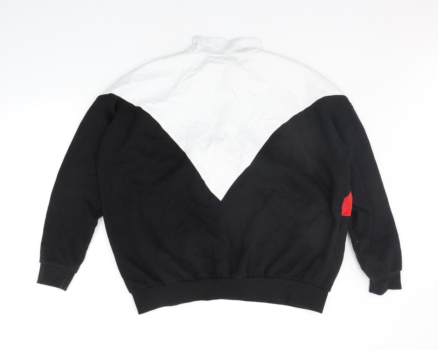Boohoo Womens Black Geometric  Pullover Jumper Size 16