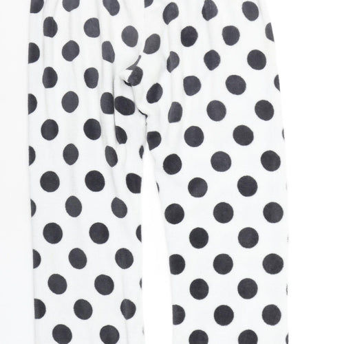 Primark Girls White Polka Dot  Top Pyjama Pants Size L