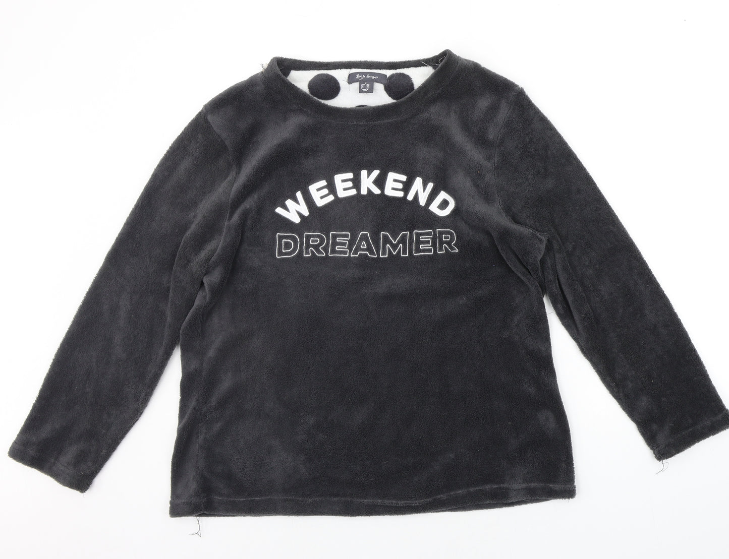 Primark Womens Grey Solid  Top Pyjama Top Size L  - weekend