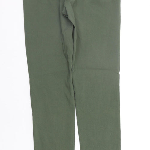 Preworn Womens Green Houndstooth  Trousers  Size L L28 in