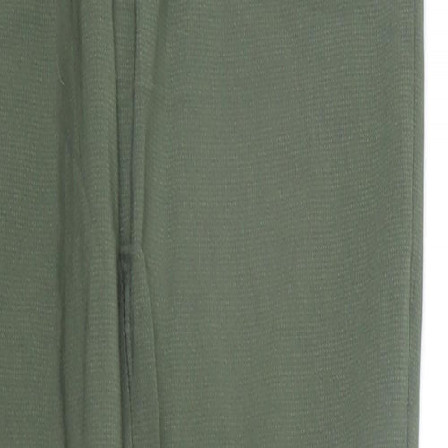 Preworn Womens Green Houndstooth  Trousers  Size L L28 in