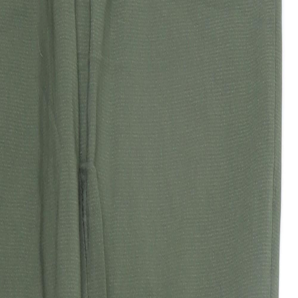Preworn Womens Green Houndstooth  Trousers  Size L L28 in