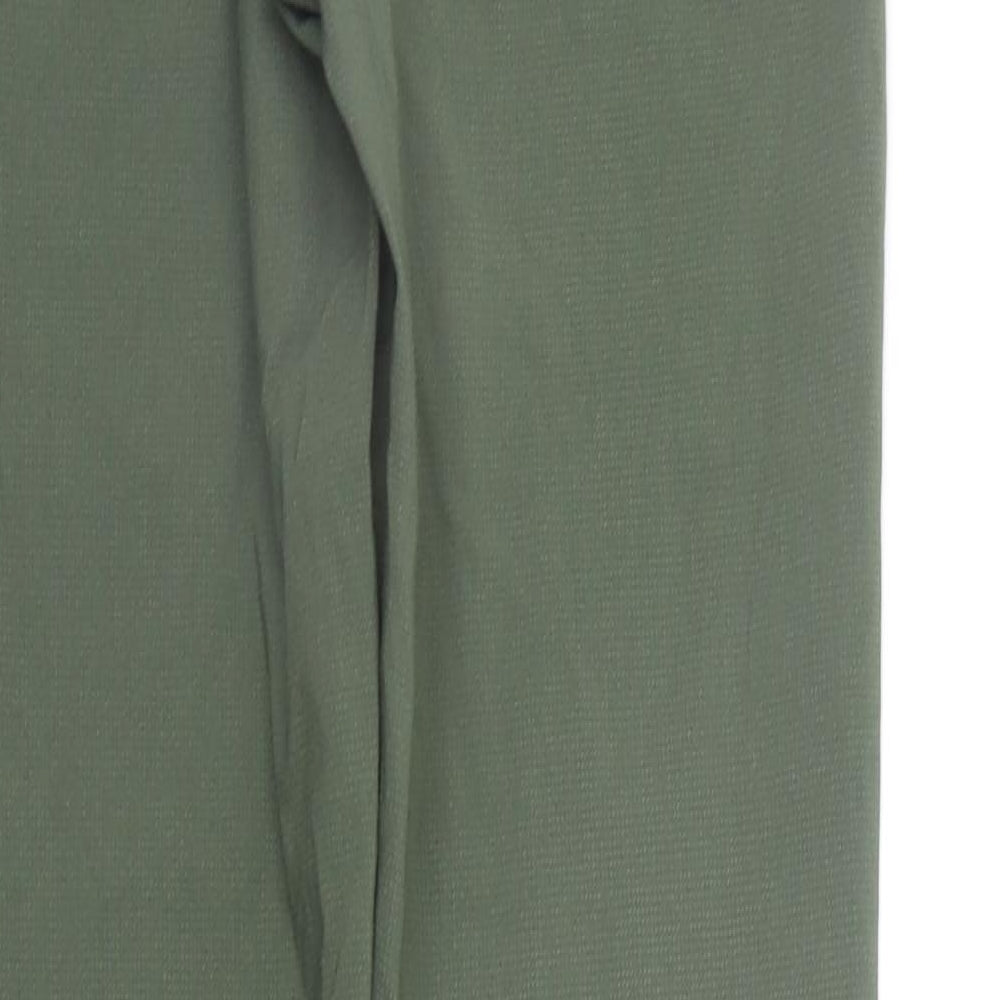 Preworn Womens Green Houndstooth  Trousers  Size L L28 in