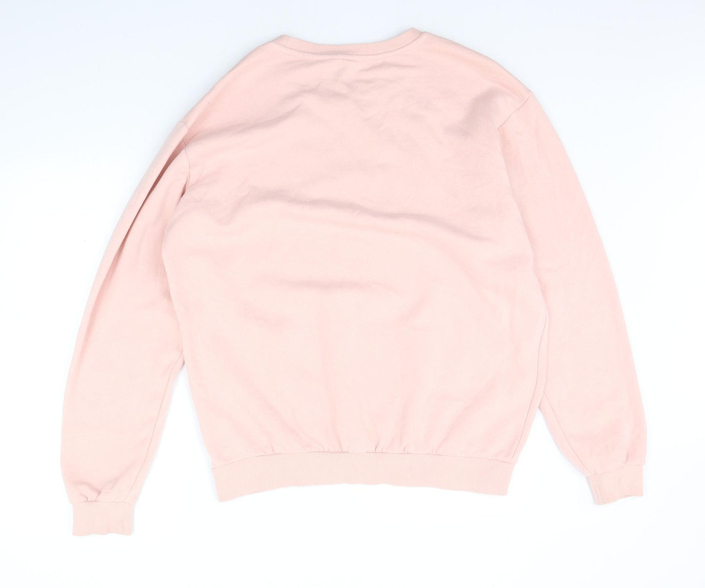 Divided Womens Pink Houndstooth  Pullover Jumper Size M