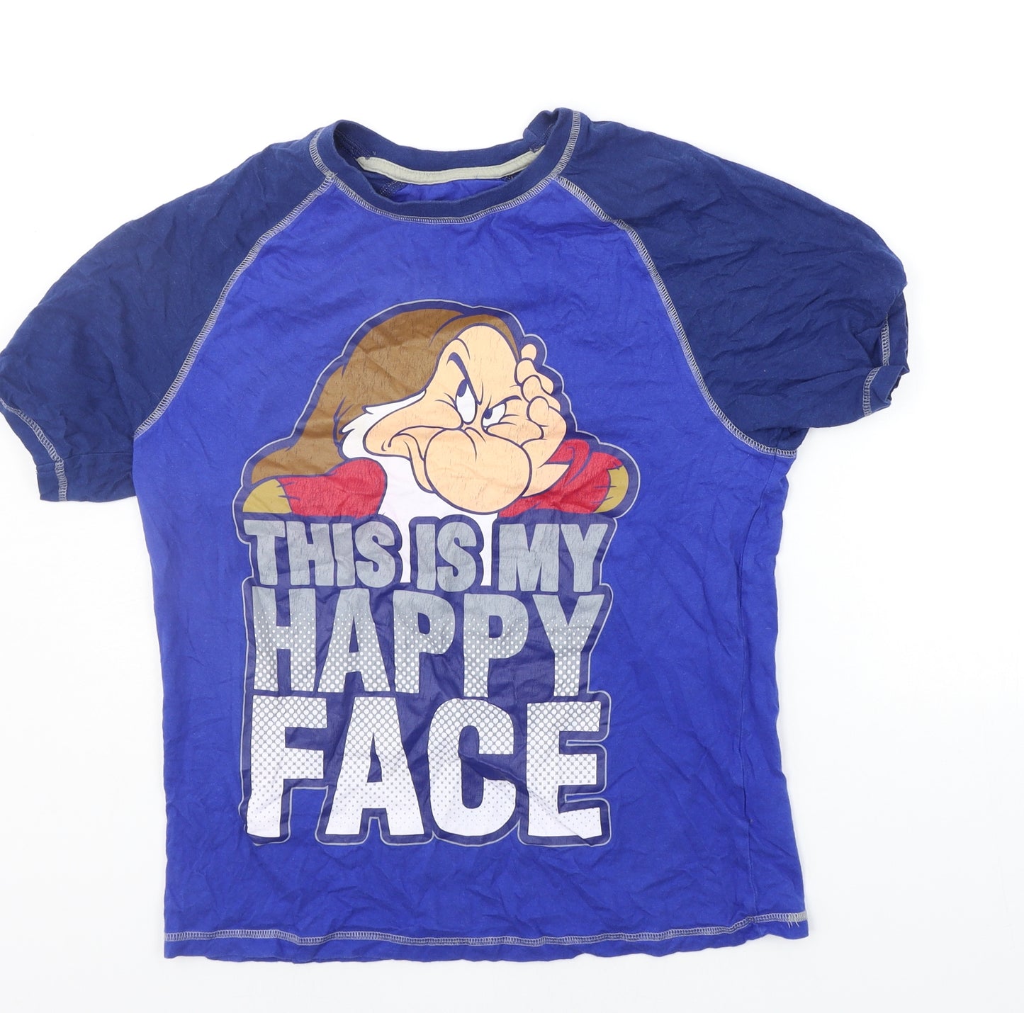 Character . COM Mens Blue    T-Shirt Size S  - GRUMPY