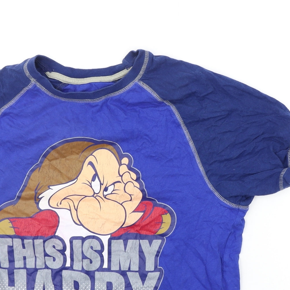 Character . COM Mens Blue    T-Shirt Size S  - GRUMPY