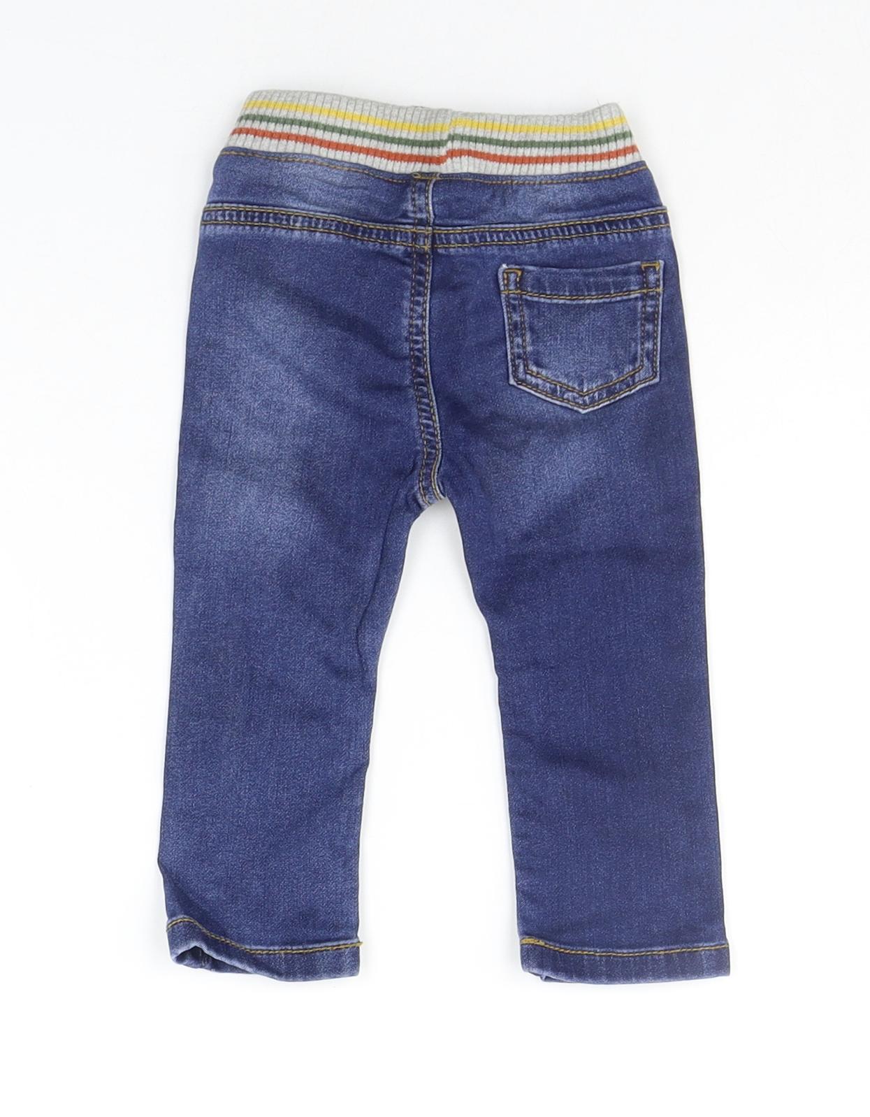 Nutmeg Boys Blue   Cargo Jeans Size 3-6 Months