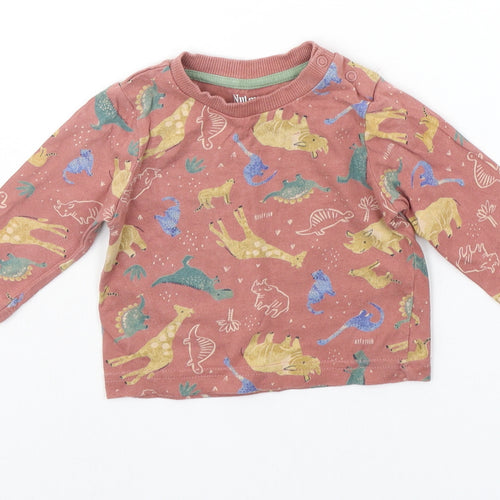Nutmeg Baby Red Geometric  Basic T-Shirt Size 3-6 Months  - animals