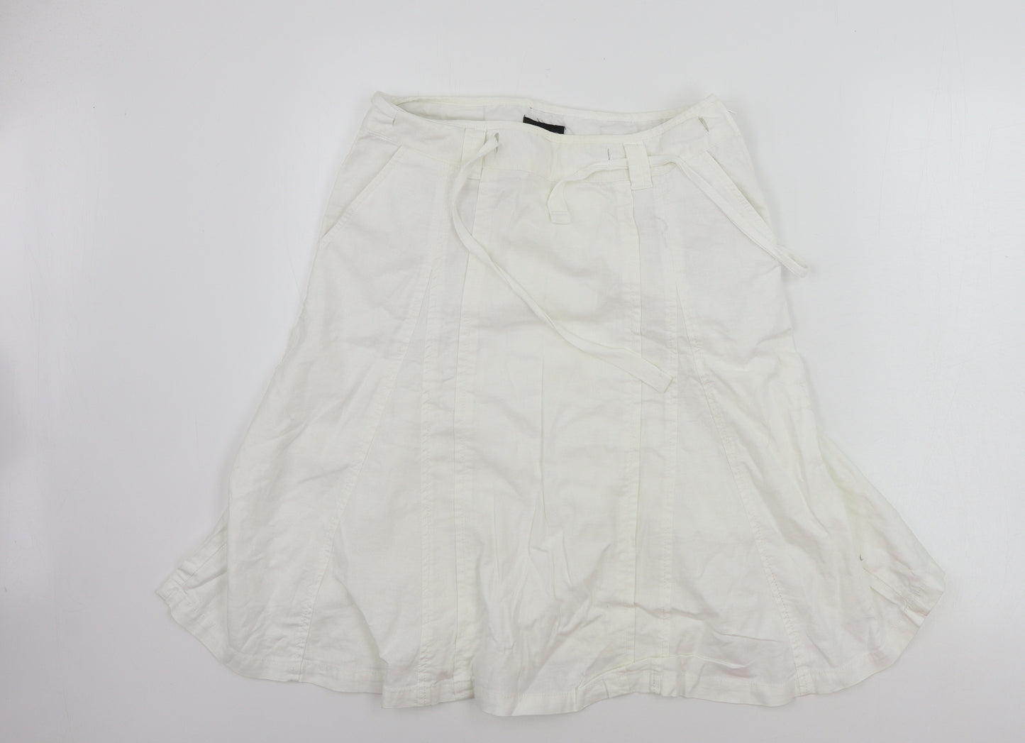 NEXT  Womens White Paisley  A-Line Skirt Size 12