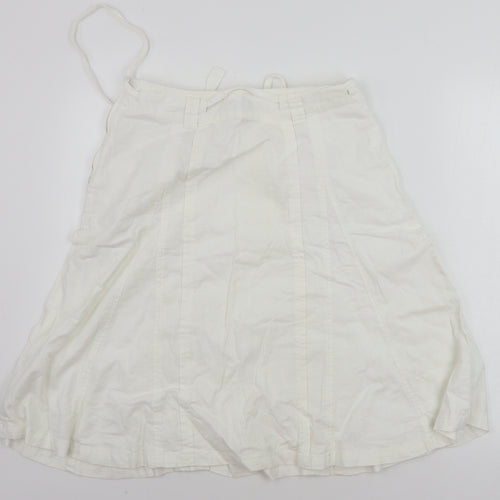 NEXT  Womens White Paisley  A-Line Skirt Size 12
