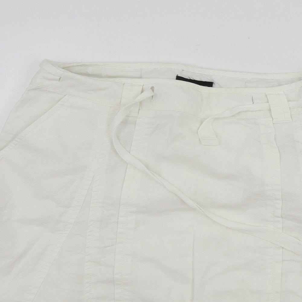 NEXT  Womens White Paisley  A-Line Skirt Size 12