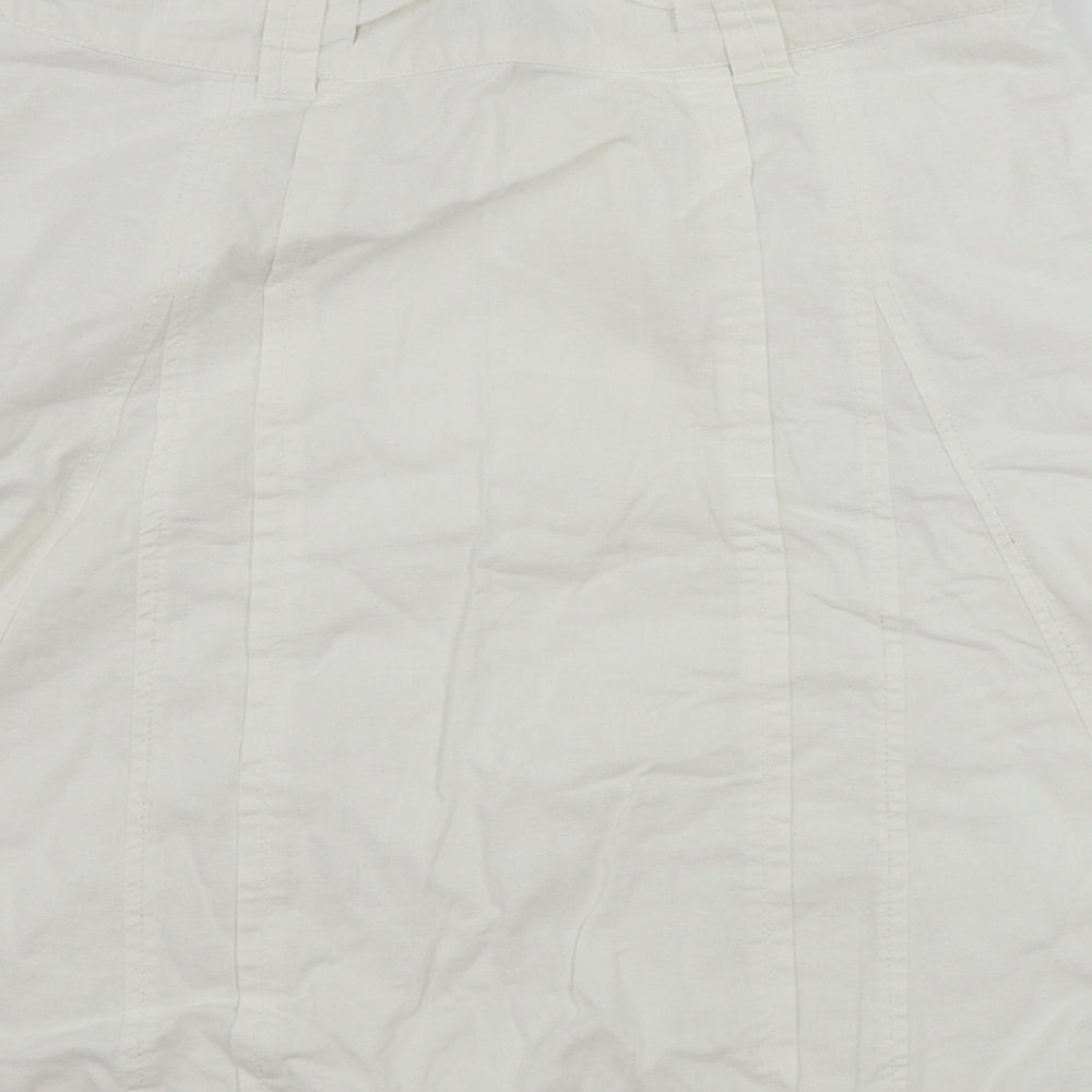 NEXT  Womens White Paisley  A-Line Skirt Size 12