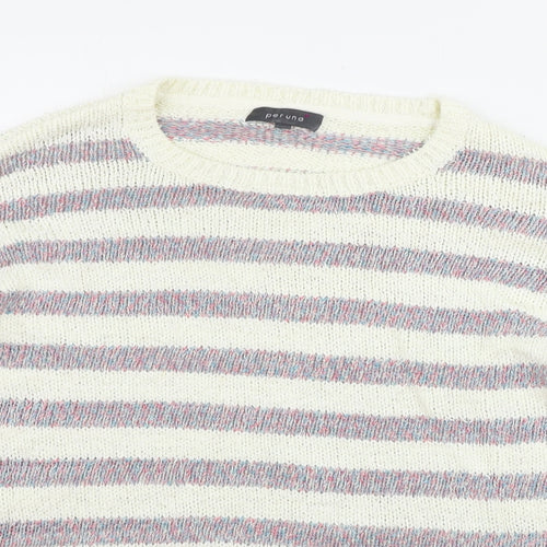 Marks and Spencer  Womens Beige Striped  Pullover Jumper Size 12
